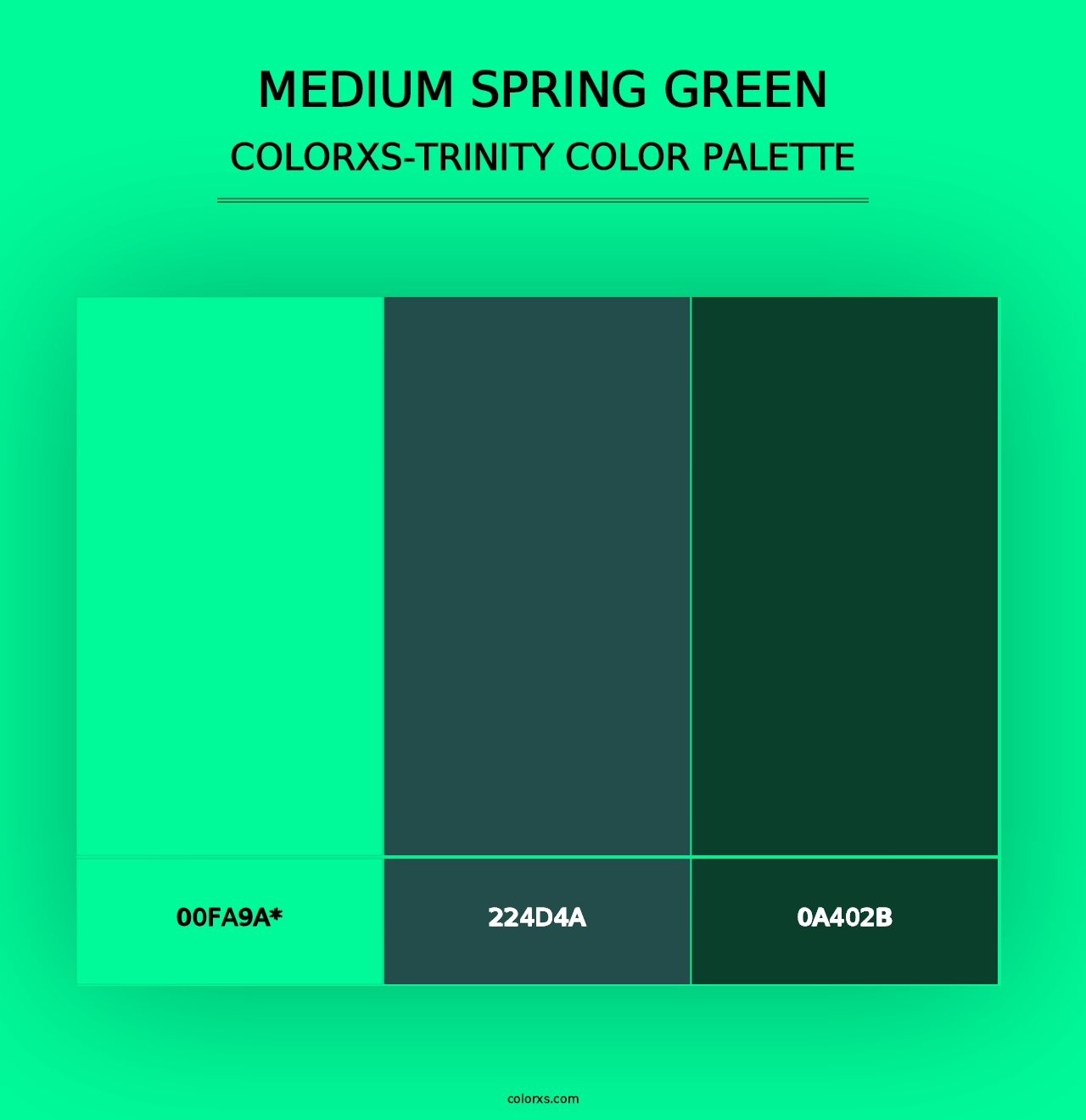 Medium Spring Green - Colorxs Trinity Palette