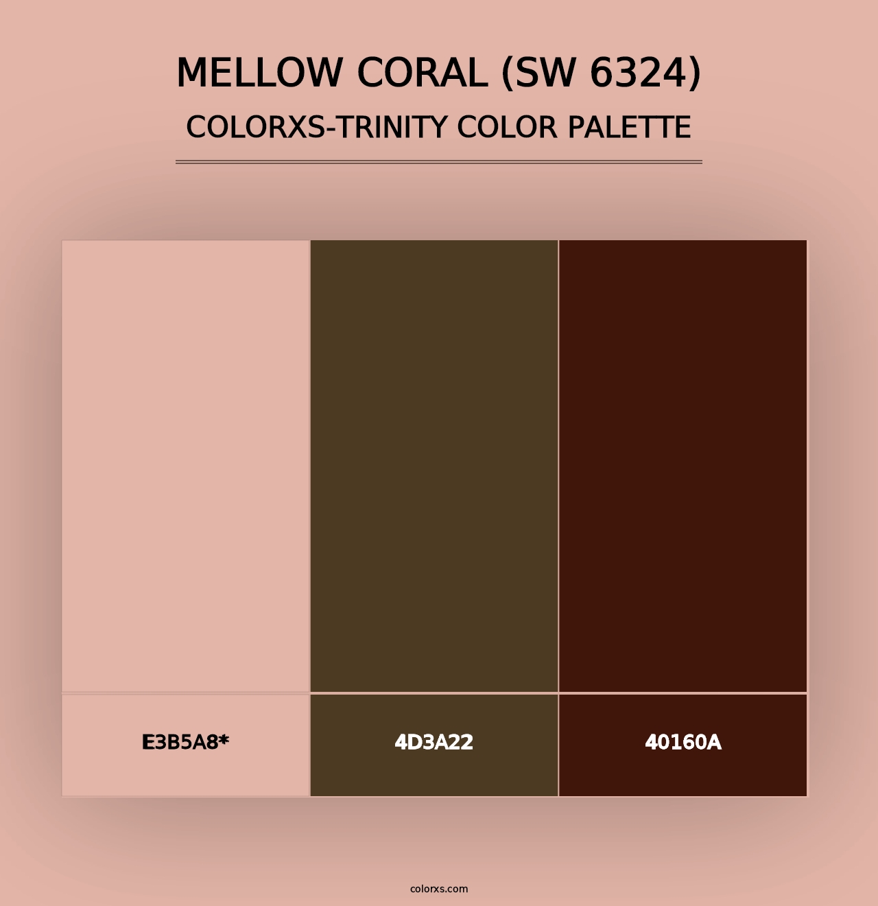 Mellow Coral (SW 6324) - Colorxs Trinity Palette