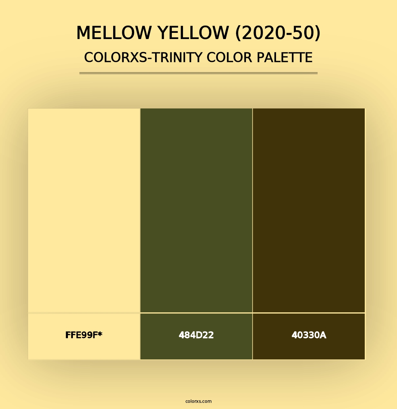 Mellow Yellow (2020-50) - Colorxs Trinity Palette