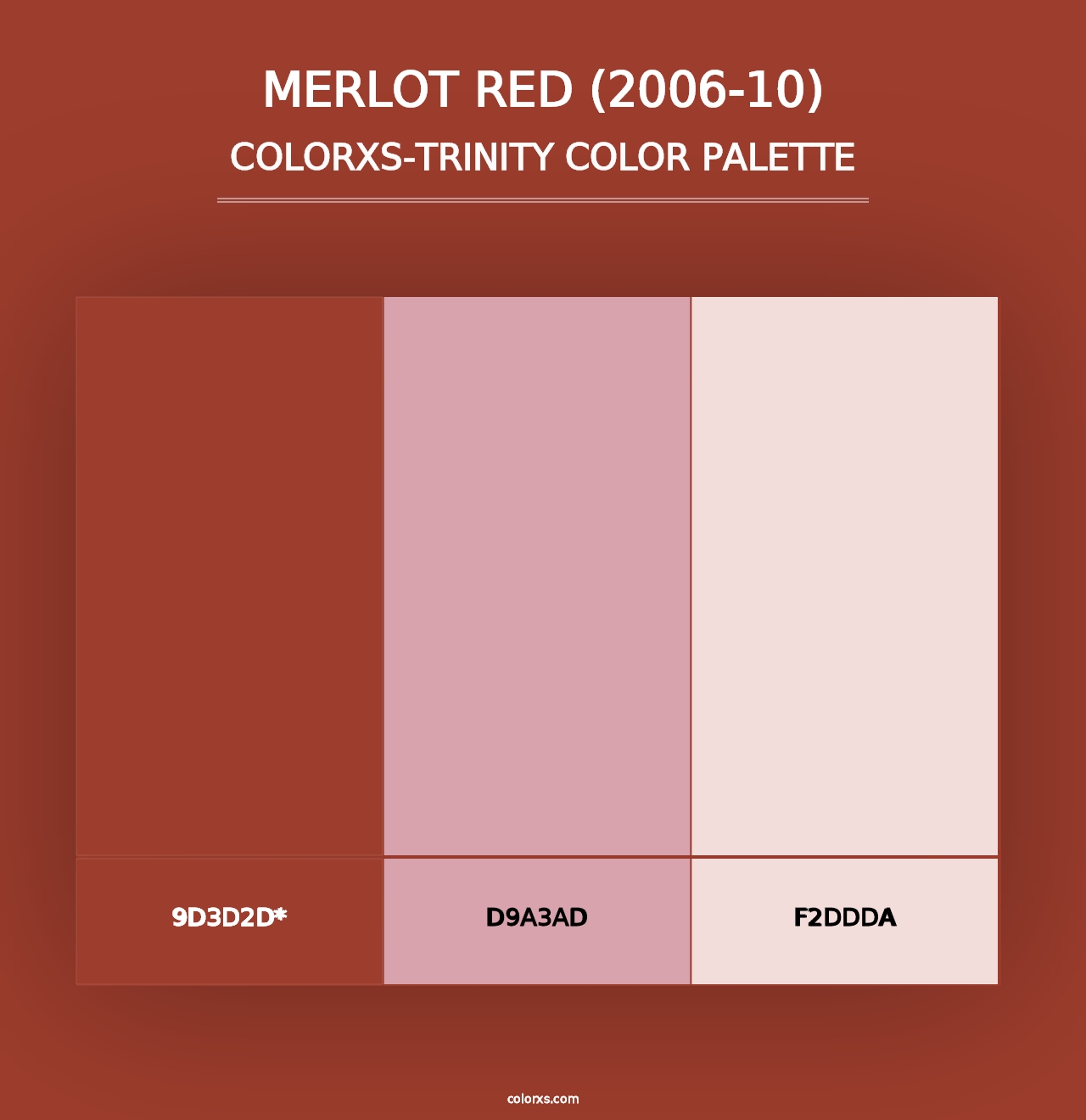 Merlot Red (2006-10) - Colorxs Trinity Palette