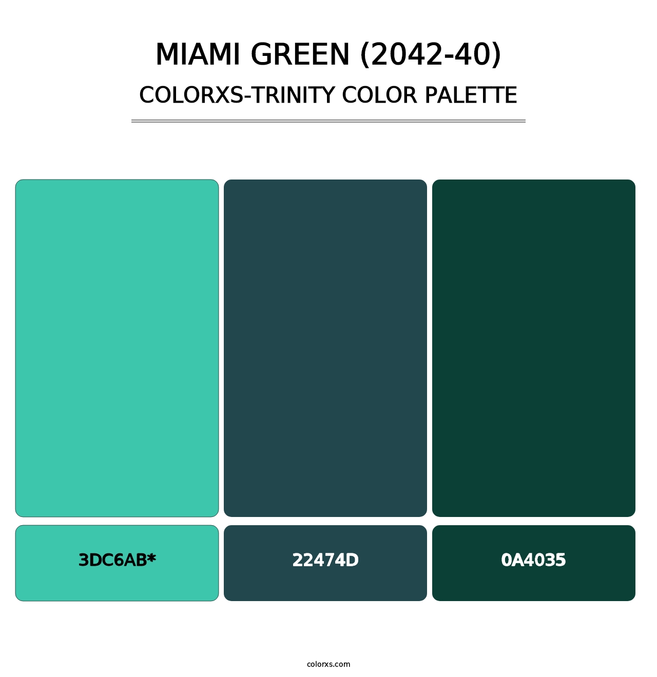 Miami Green (2042-40) - Colorxs Trinity Palette