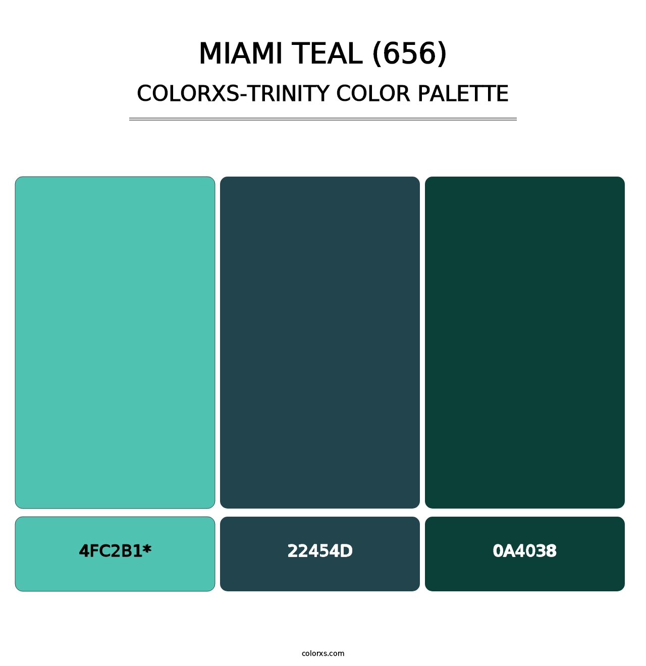 Miami Teal (656) - Colorxs Trinity Palette