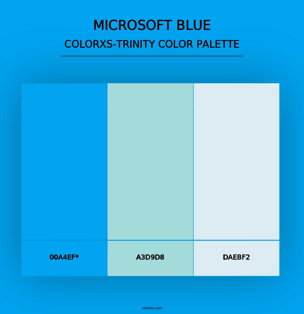 Microsoft Blue - Colorxs Trinity Palette