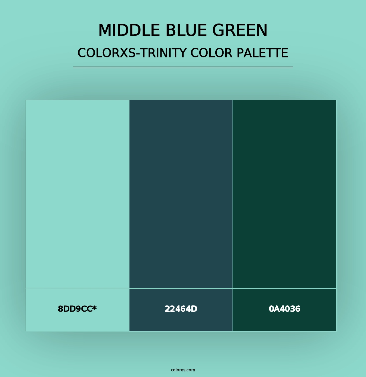 Middle Blue Green - Colorxs Trinity Palette