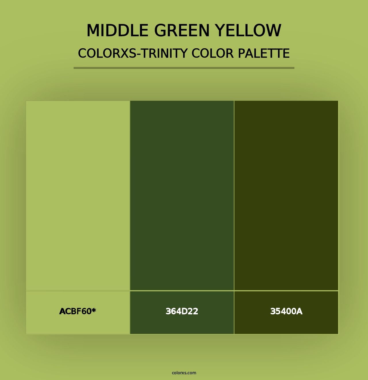 Middle Green Yellow - Colorxs Trinity Palette