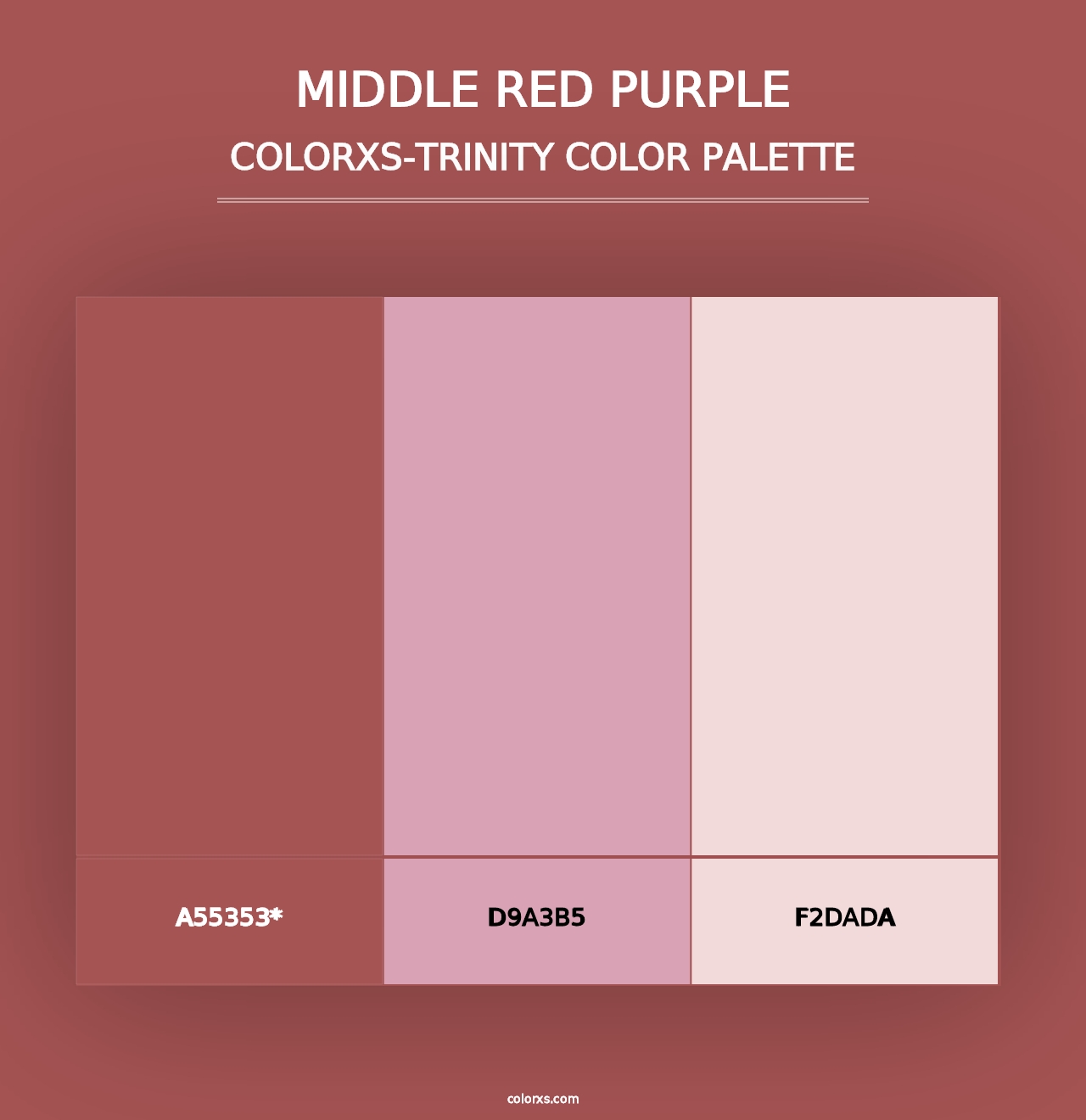 Middle Red Purple - Colorxs Trinity Palette