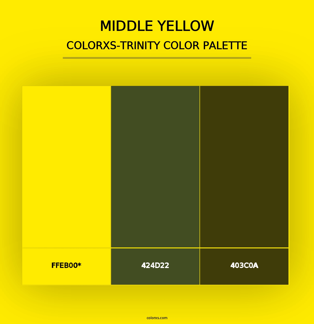 Middle Yellow - Colorxs Trinity Palette