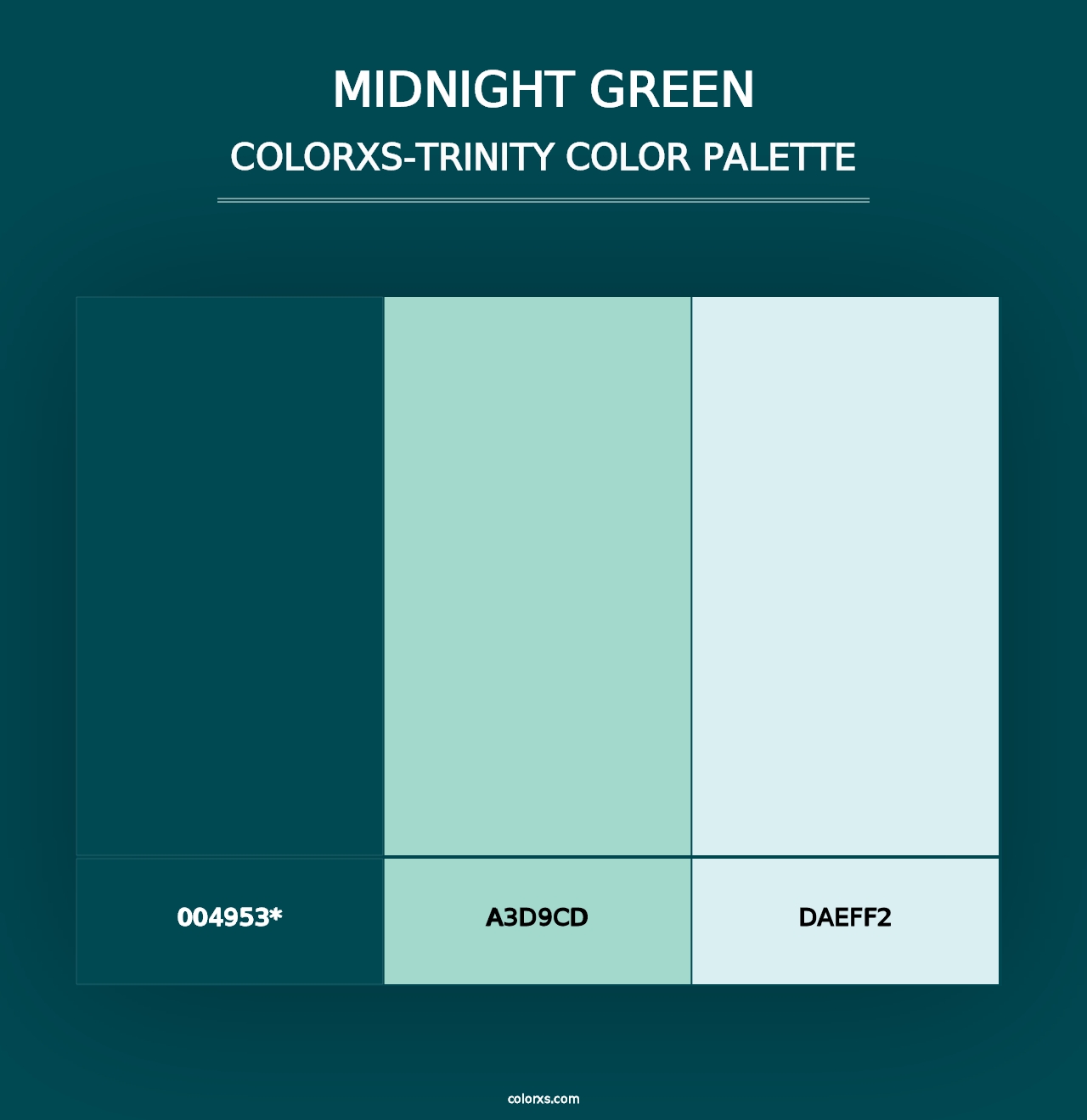 Midnight Green - Colorxs Trinity Palette