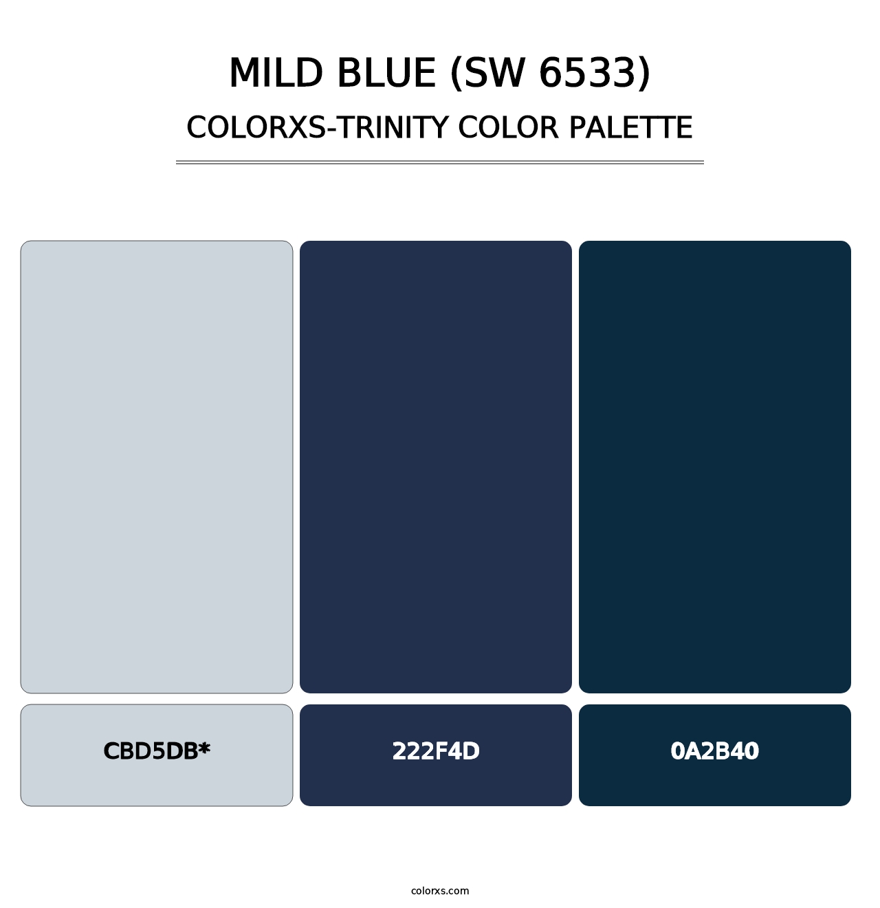 Mild Blue (SW 6533) - Colorxs Trinity Palette