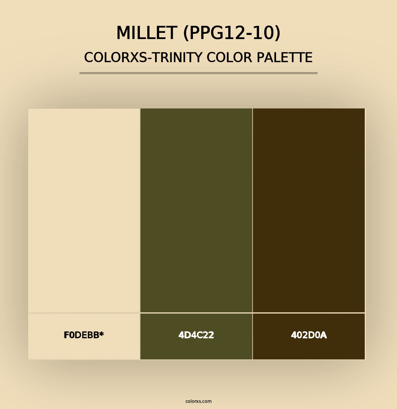 Millet (PPG12-10) - Colorxs Trinity Palette