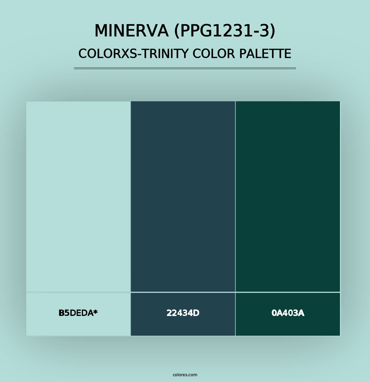 Minerva (PPG1231-3) - Colorxs Trinity Palette