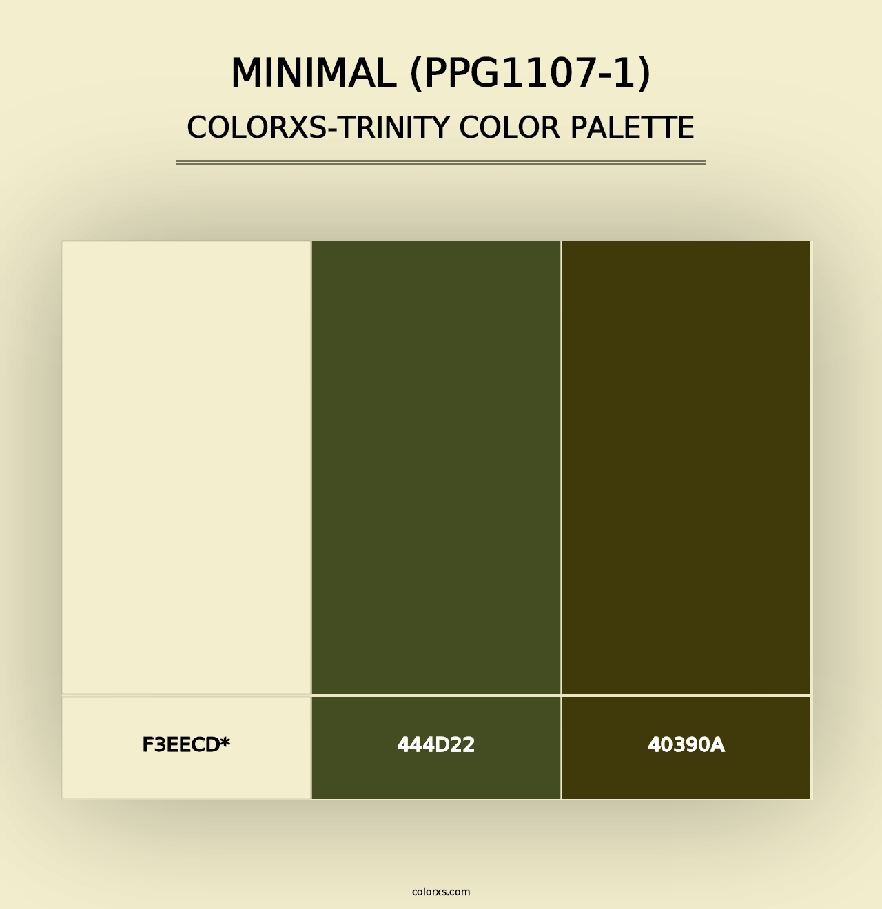 Minimal (PPG1107-1) - Colorxs Trinity Palette