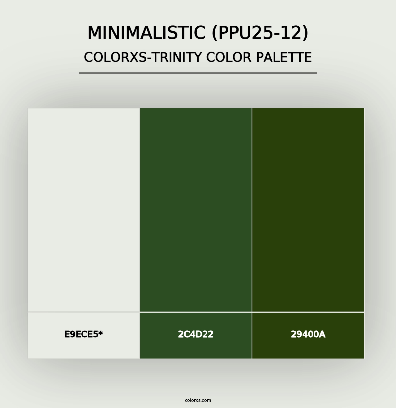 Minimalistic (PPU25-12) - Colorxs Trinity Palette