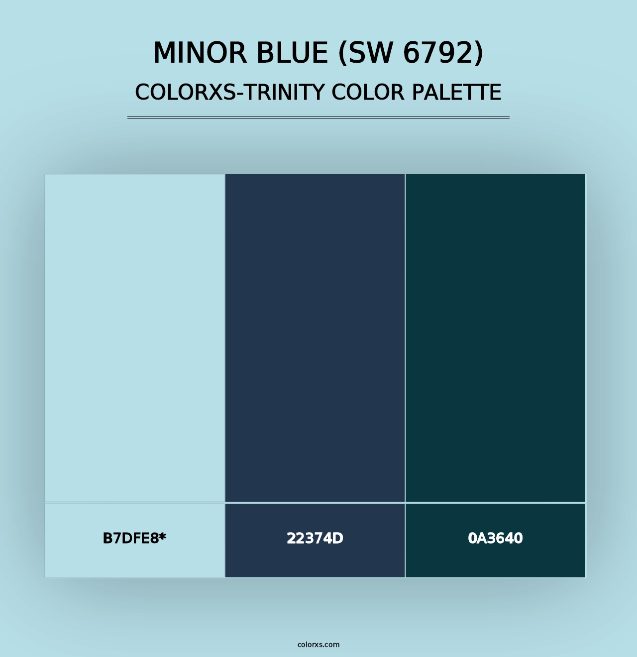 Minor Blue (SW 6792) - Colorxs Trinity Palette