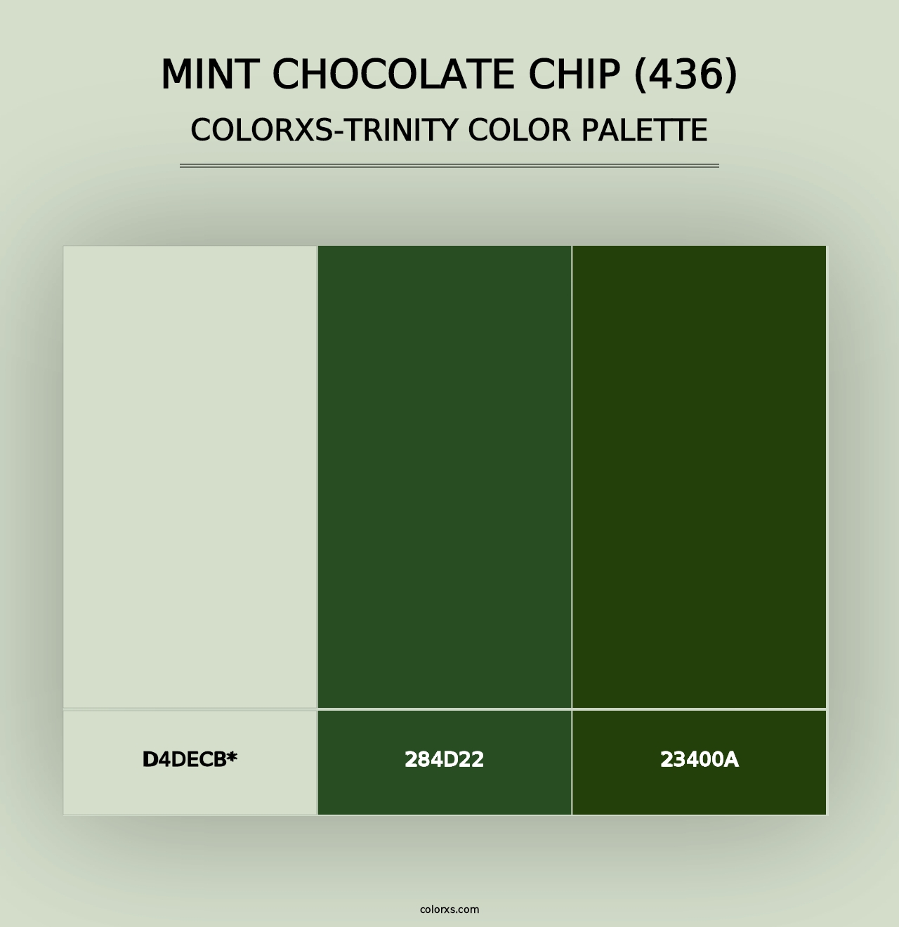 Mint Chocolate Chip (436) - Colorxs Trinity Palette