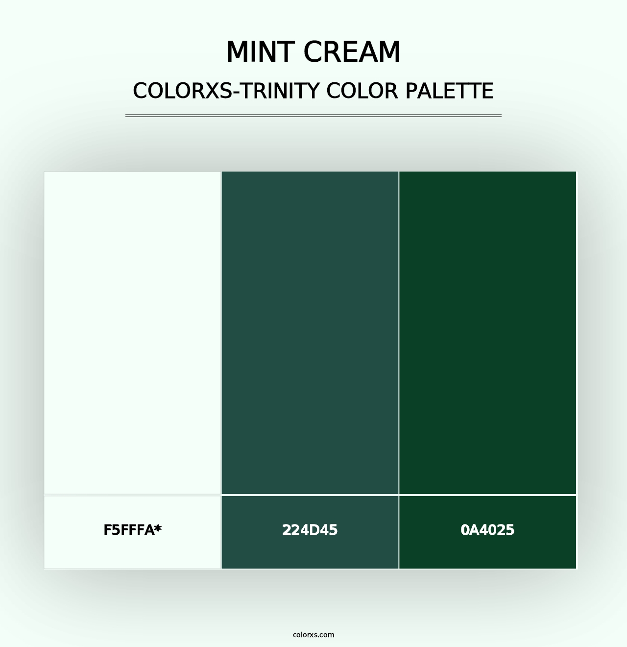 Mint Cream - Colorxs Trinity Palette