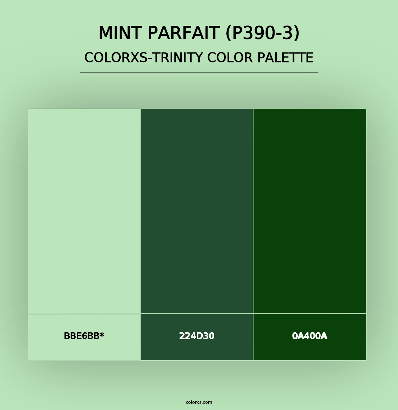 Mint Parfait (P390-3) - Colorxs Trinity Palette