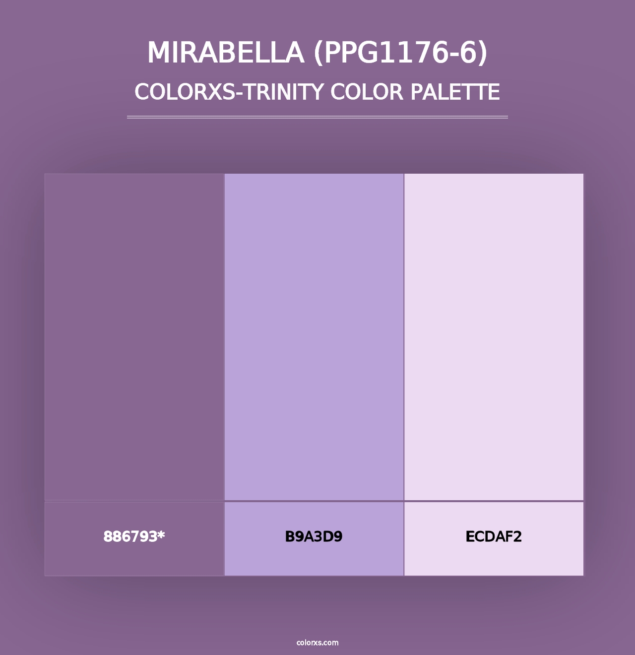 Mirabella (PPG1176-6) - Colorxs Trinity Palette