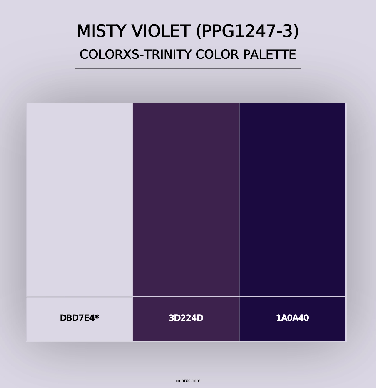 Misty Violet (PPG1247-3) - Colorxs Trinity Palette