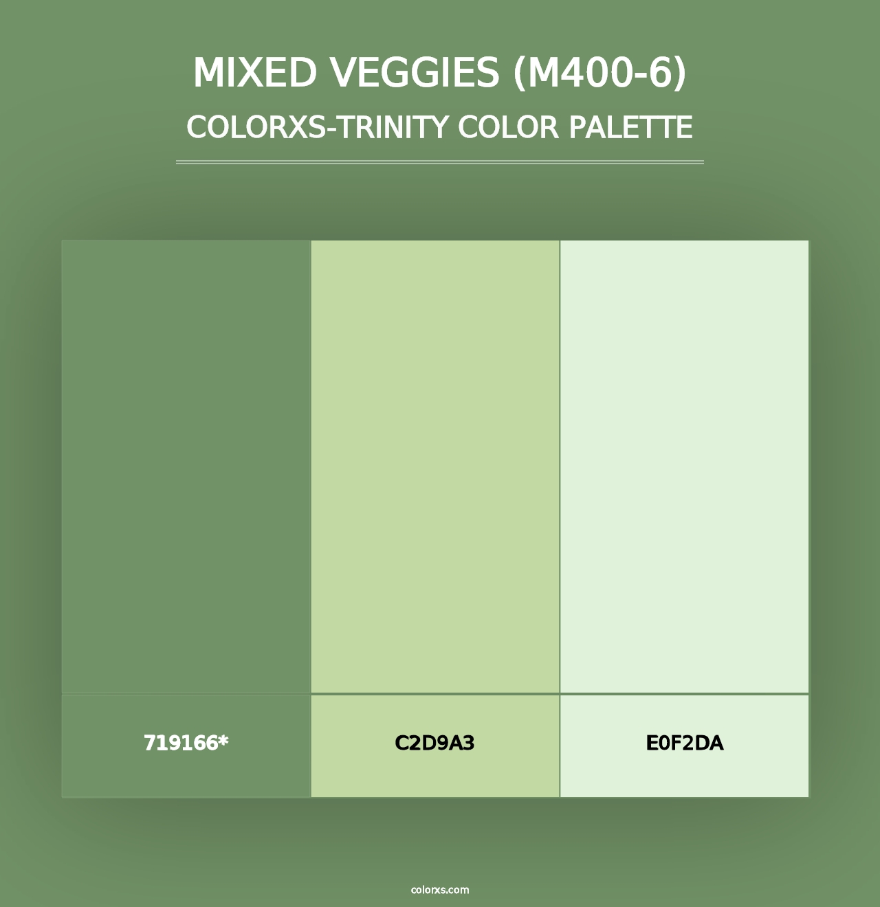 Mixed Veggies (M400-6) - Colorxs Trinity Palette