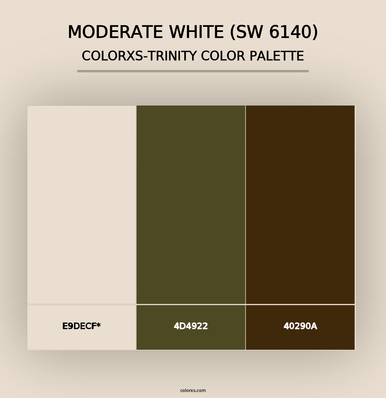 Moderate White (SW 6140) - Colorxs Trinity Palette