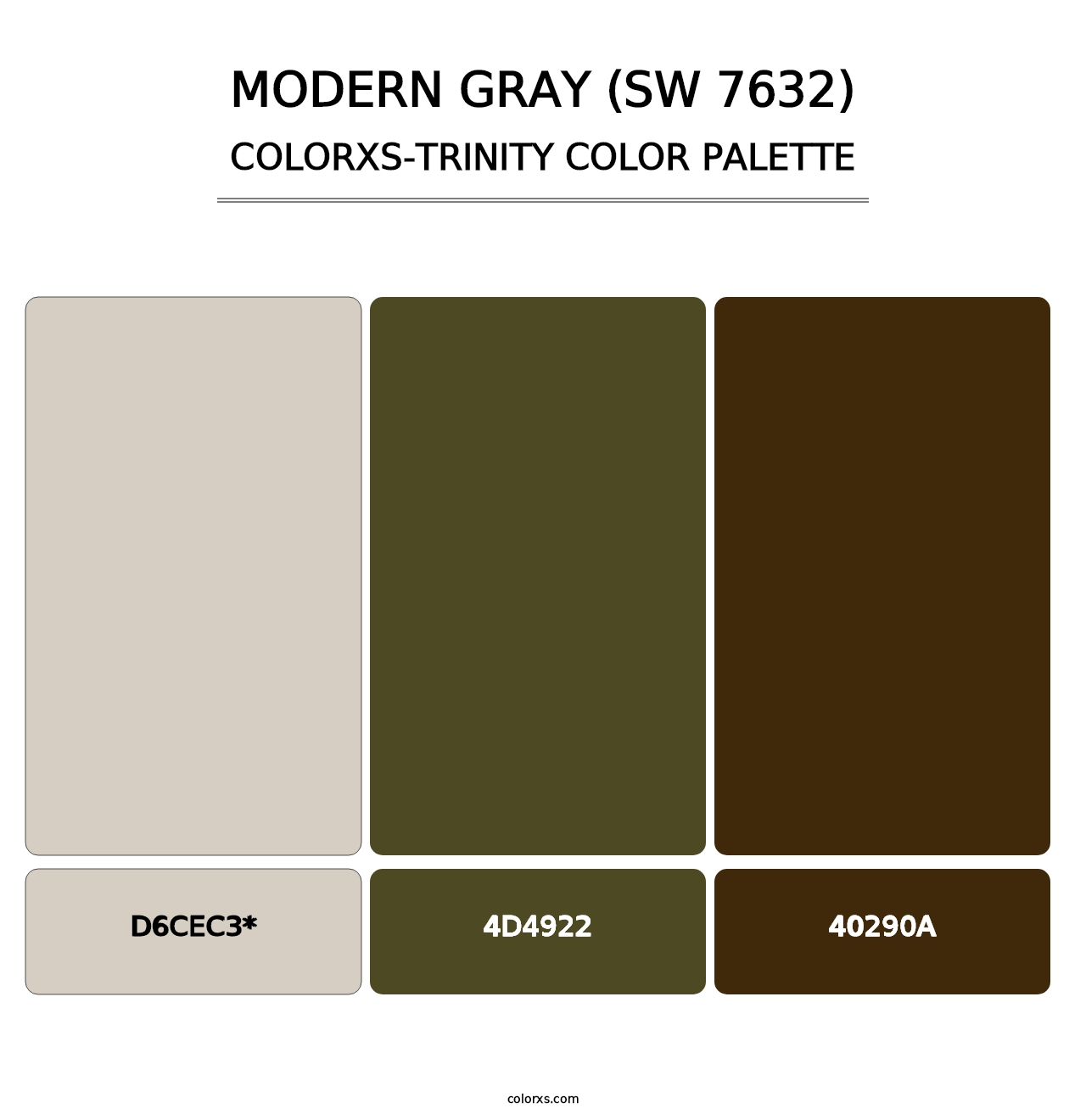 Modern Gray (SW 7632) - Colorxs Trinity Palette