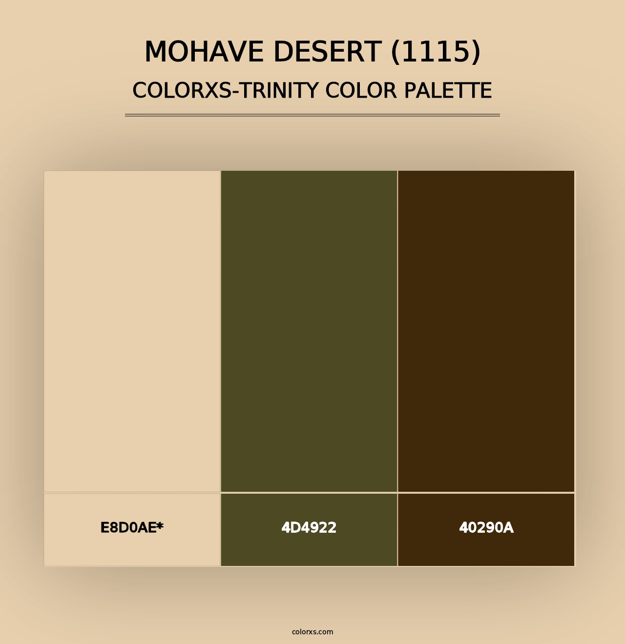 Mohave Desert (1115) - Colorxs Trinity Palette