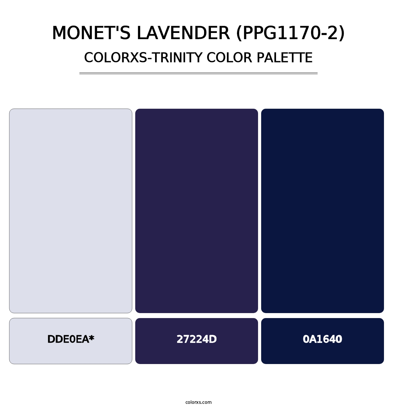 Monet's Lavender (PPG1170-2) - Colorxs Trinity Palette