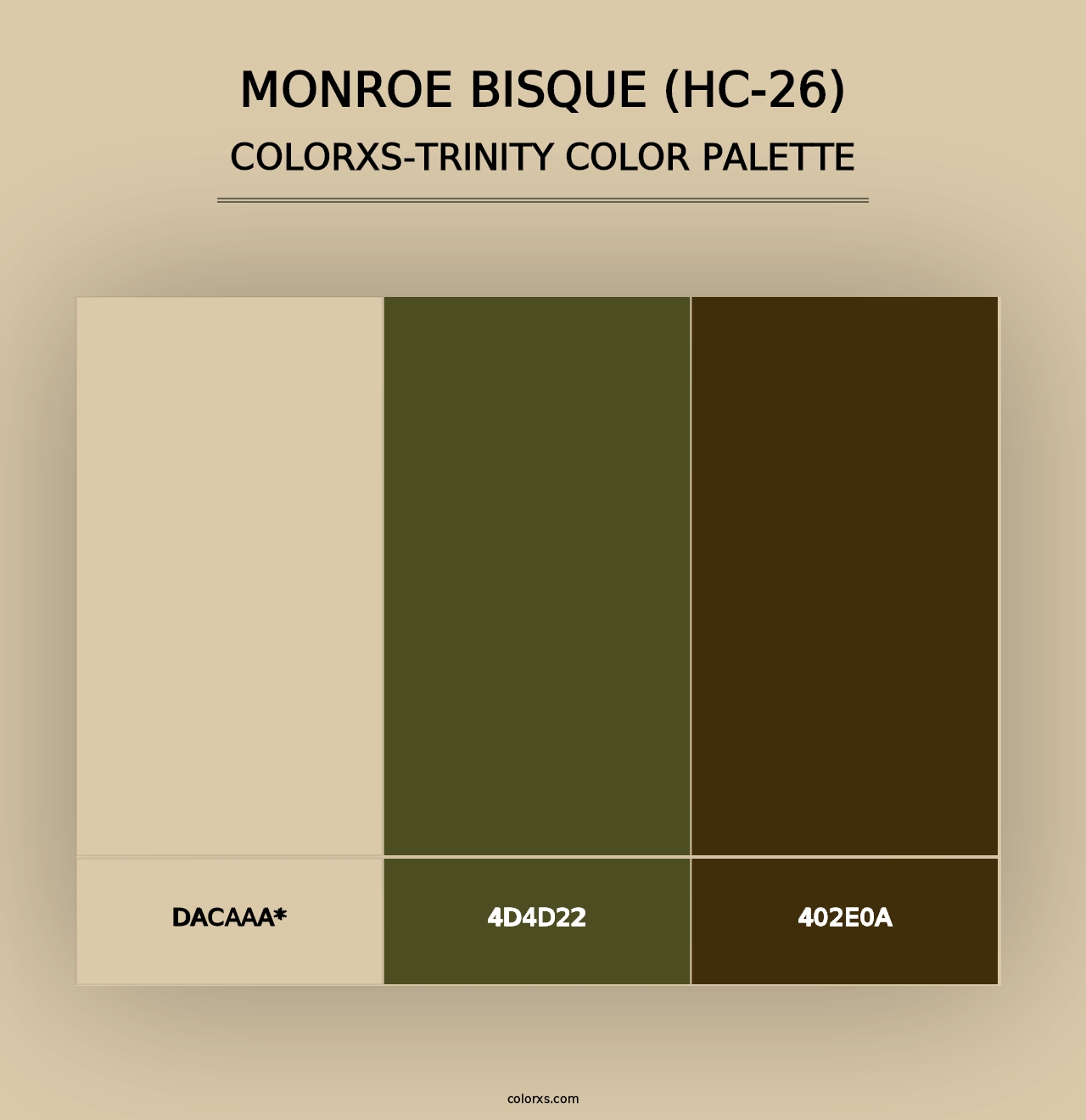 Monroe Bisque (HC-26) - Colorxs Trinity Palette