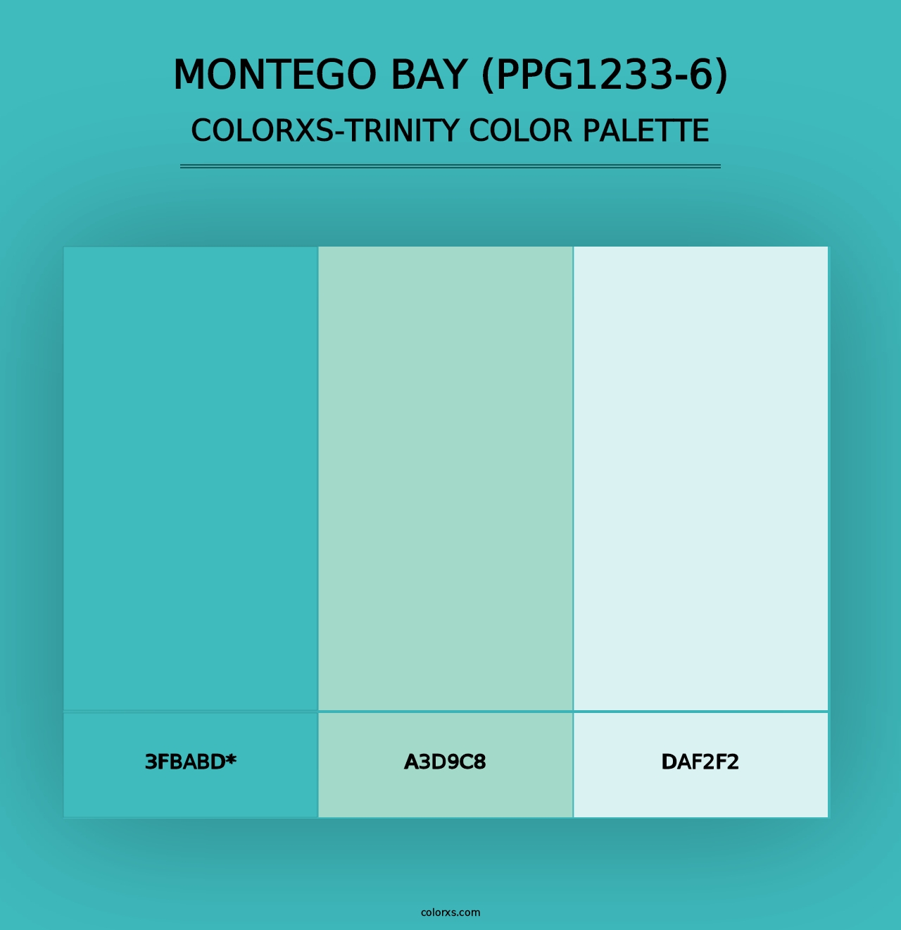 Montego Bay (PPG1233-6) - Colorxs Trinity Palette