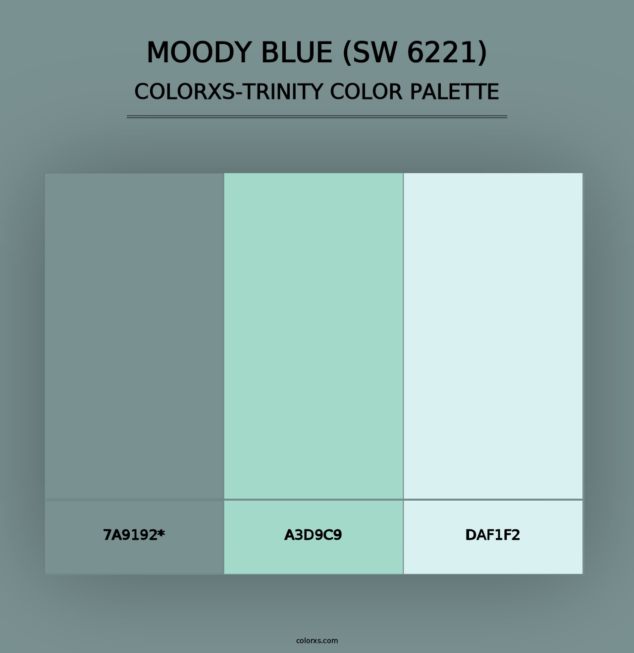 Moody Blue (SW 6221) - Colorxs Trinity Palette