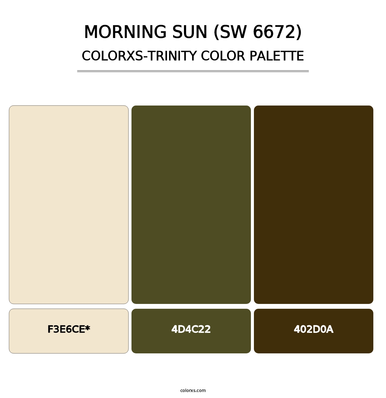 Morning Sun (SW 6672) - Colorxs Trinity Palette