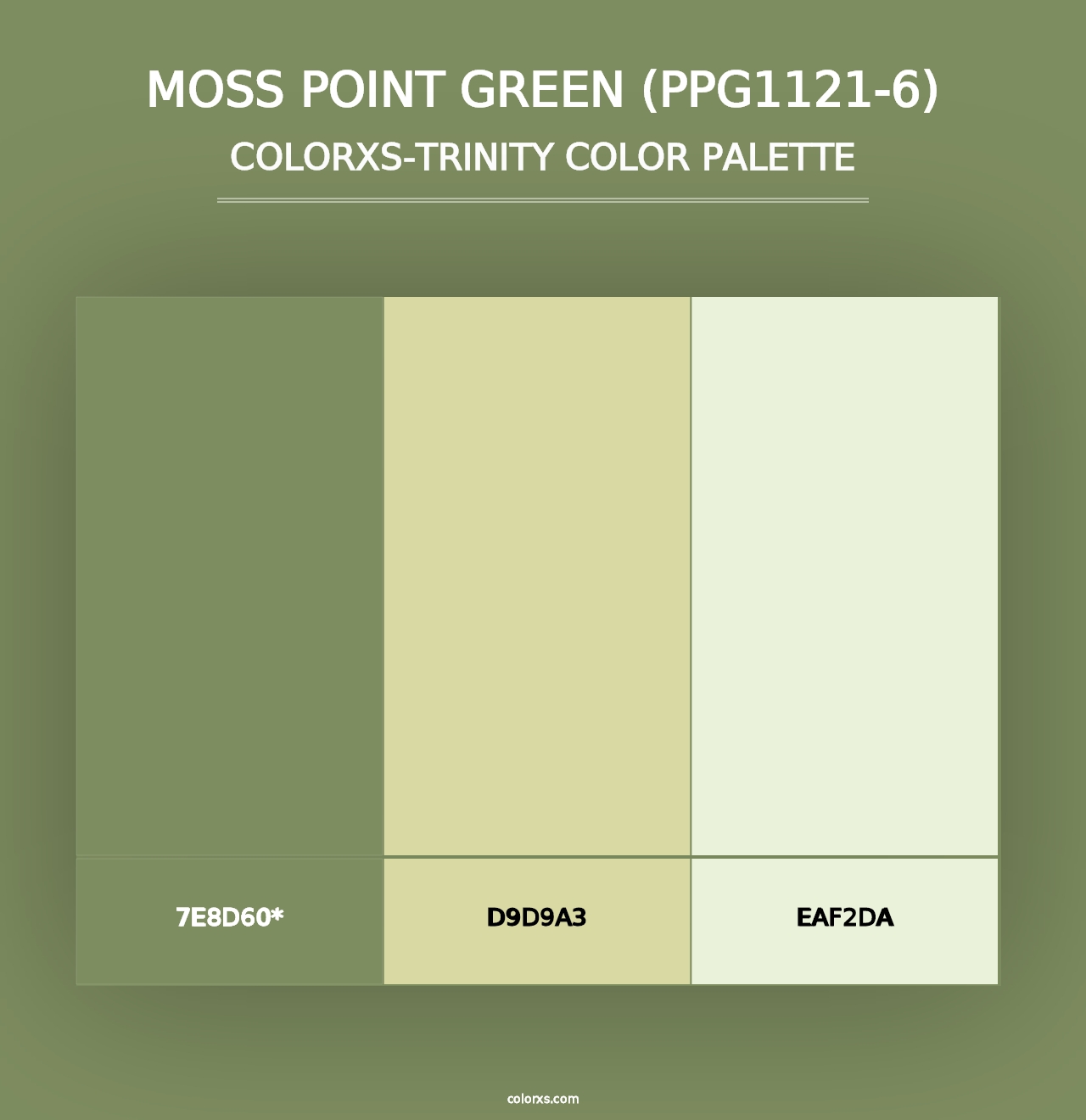 Moss Point Green (PPG1121-6) - Colorxs Trinity Palette