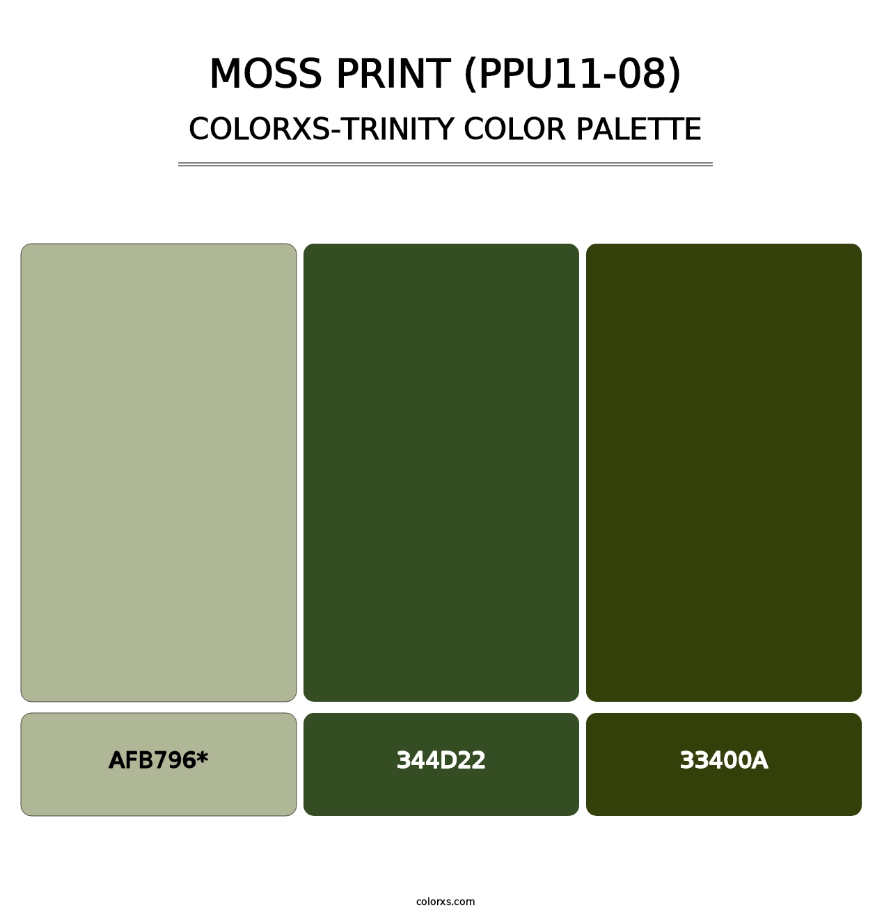 Moss Print (PPU11-08) - Colorxs Trinity Palette