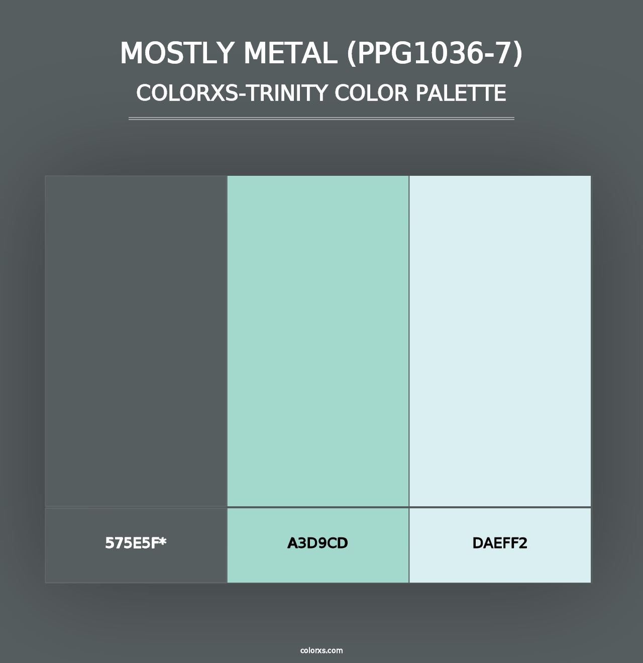 Mostly Metal (PPG1036-7) - Colorxs Trinity Palette