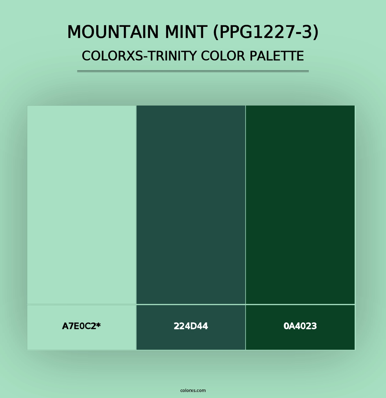 Mountain Mint (PPG1227-3) - Colorxs Trinity Palette