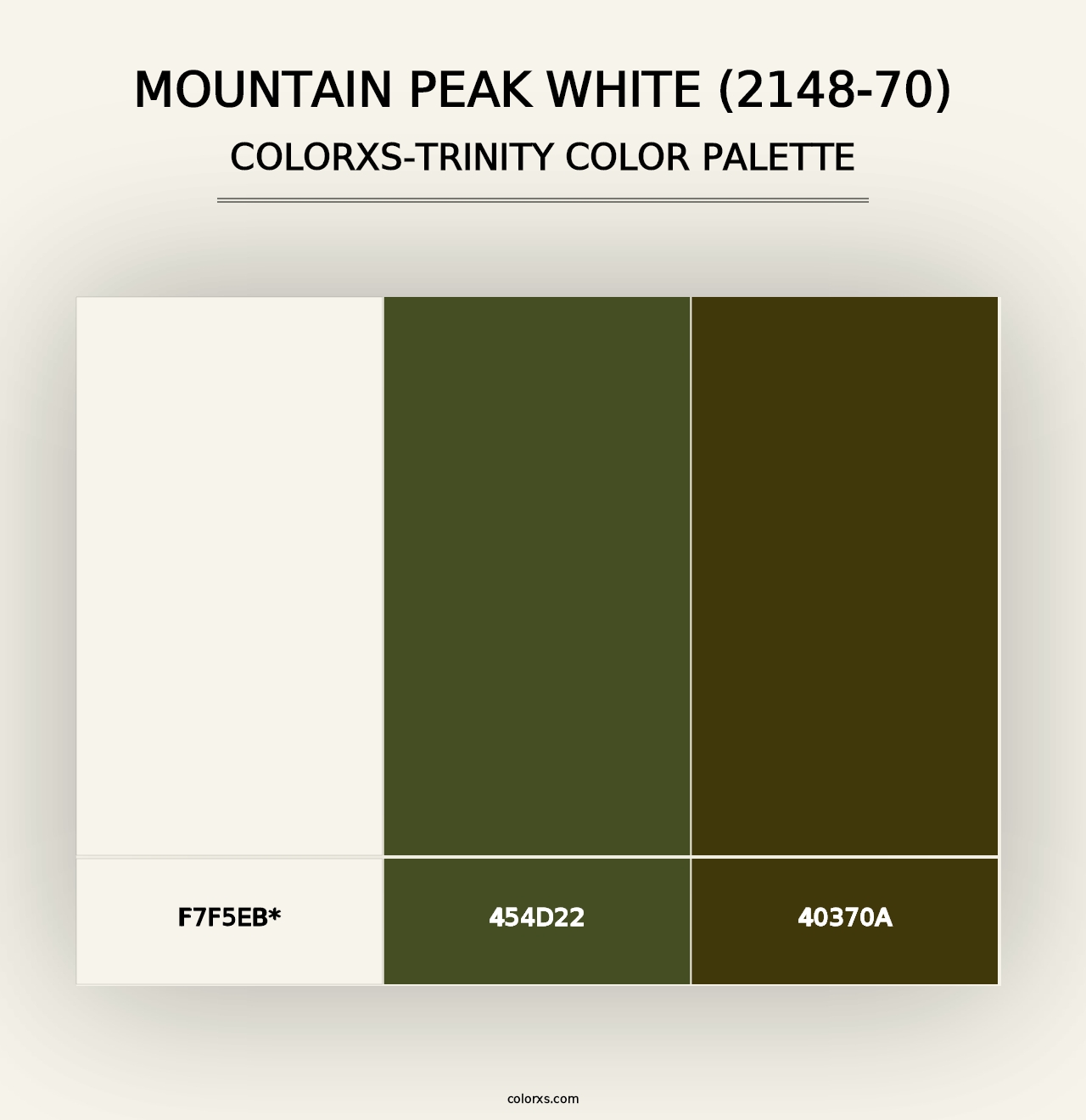 Mountain Peak White (2148-70) - Colorxs Trinity Palette