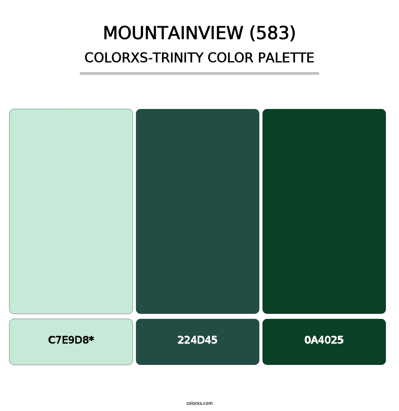 Mountainview (583) - Colorxs Trinity Palette