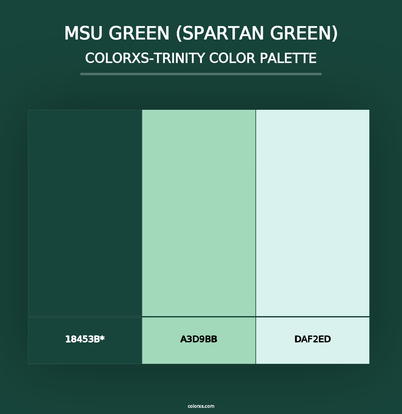 MSU Green (Spartan Green) - Colorxs Trinity Palette