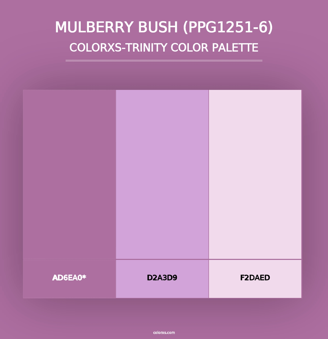 Mulberry Bush (PPG1251-6) - Colorxs Trinity Palette