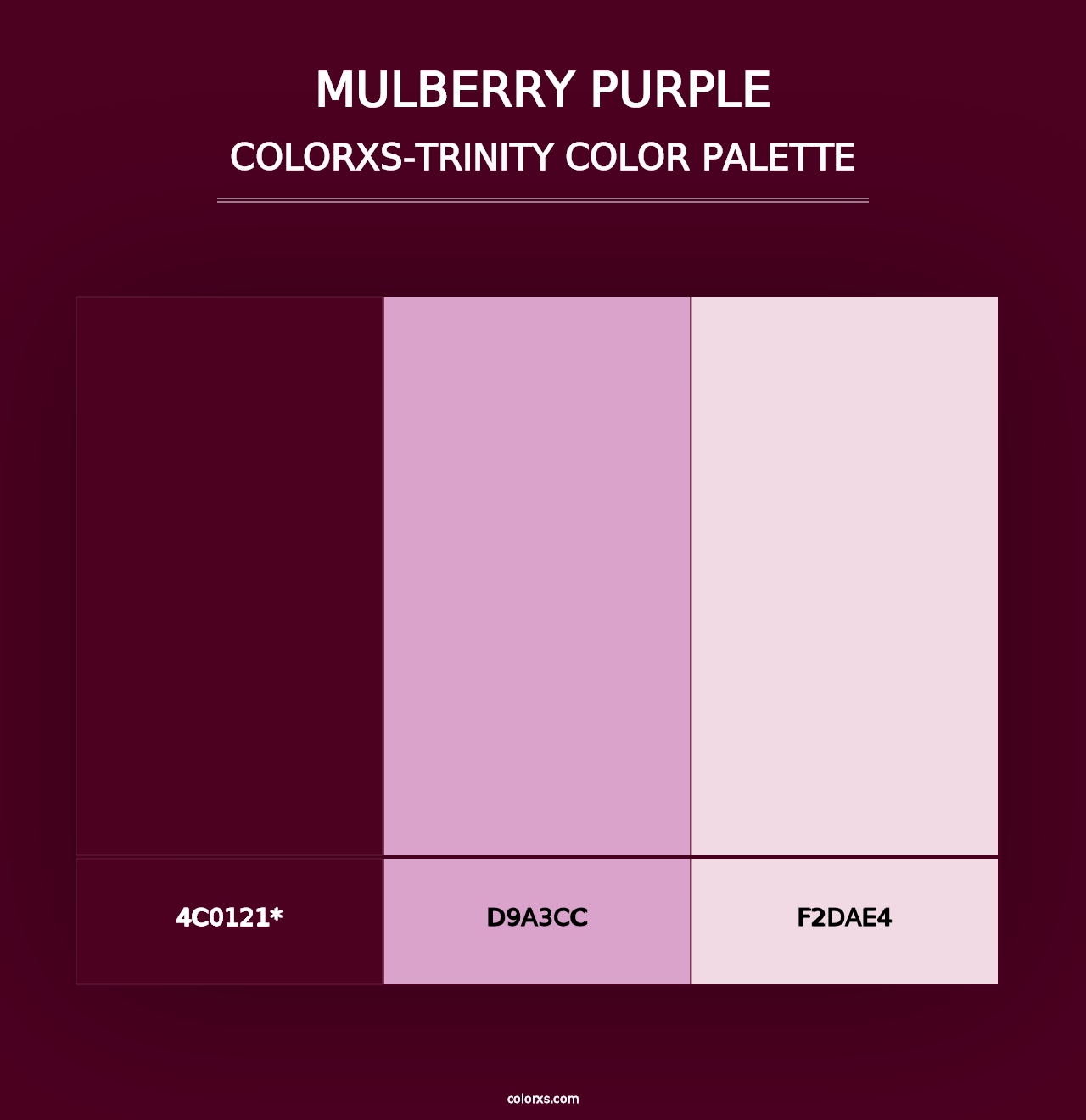 Mulberry Purple - Colorxs Trinity Palette