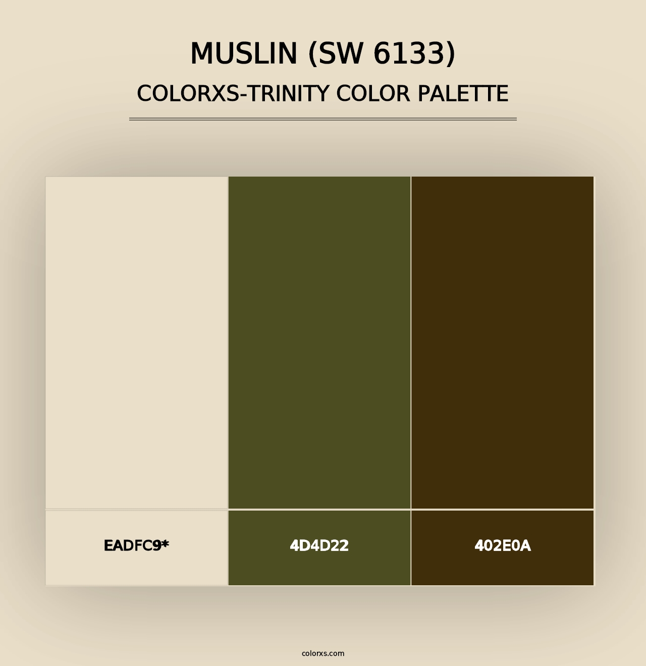 Muslin (SW 6133) - Colorxs Trinity Palette