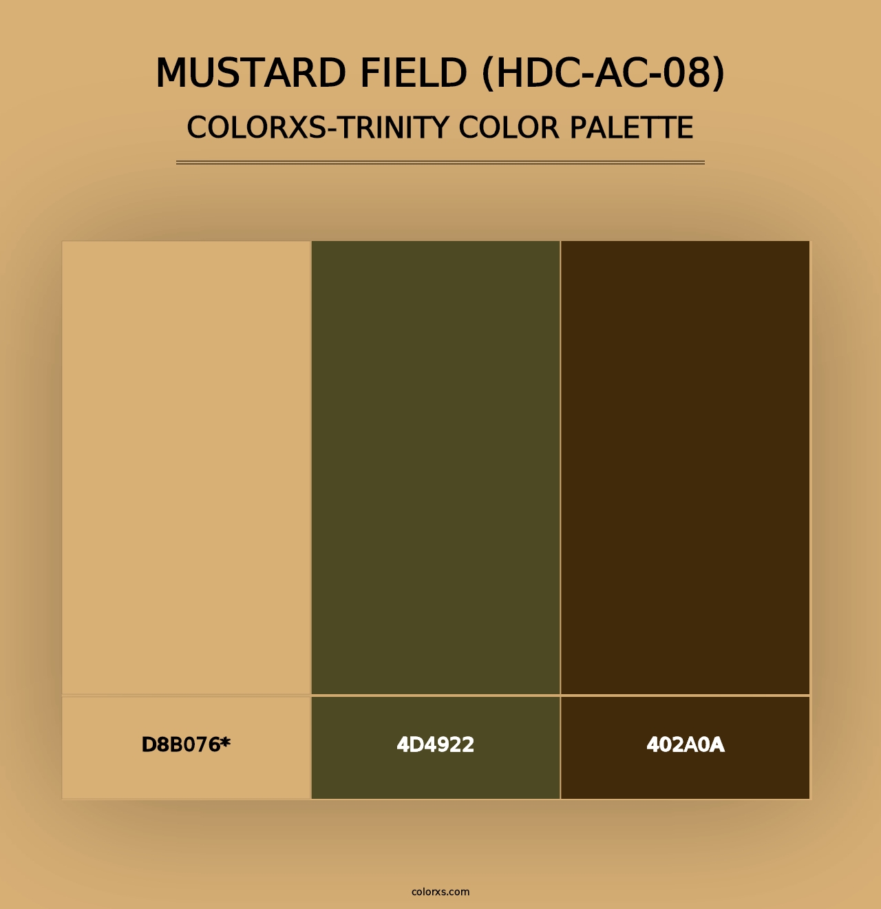 Mustard Field (HDC-AC-08) - Colorxs Trinity Palette