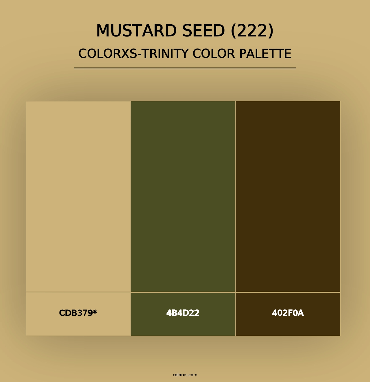 Mustard Seed (222) - Colorxs Trinity Palette