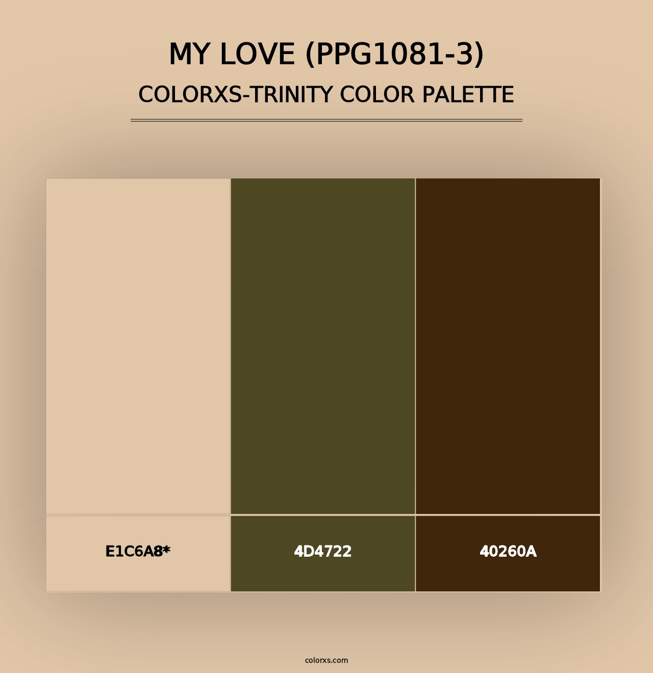 My Love (PPG1081-3) - Colorxs Trinity Palette