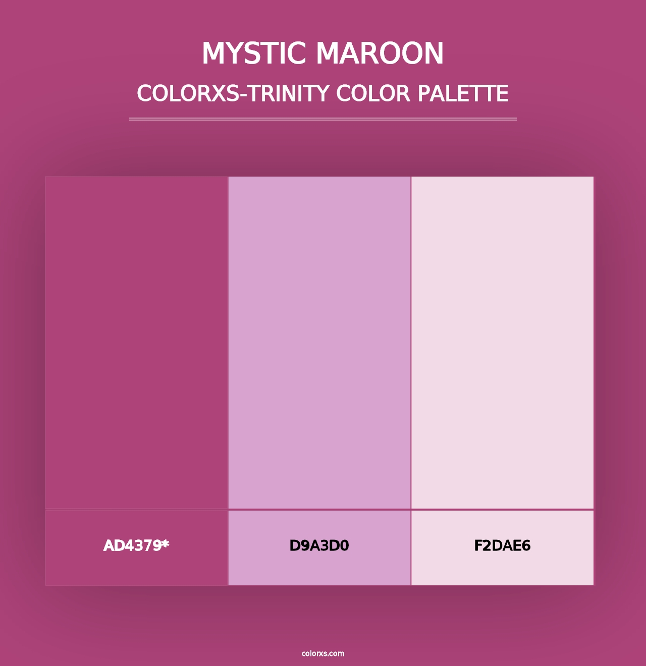 Mystic Maroon - Colorxs Trinity Palette