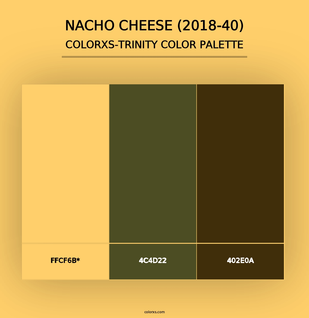 Nacho Cheese (2018-40) - Colorxs Trinity Palette