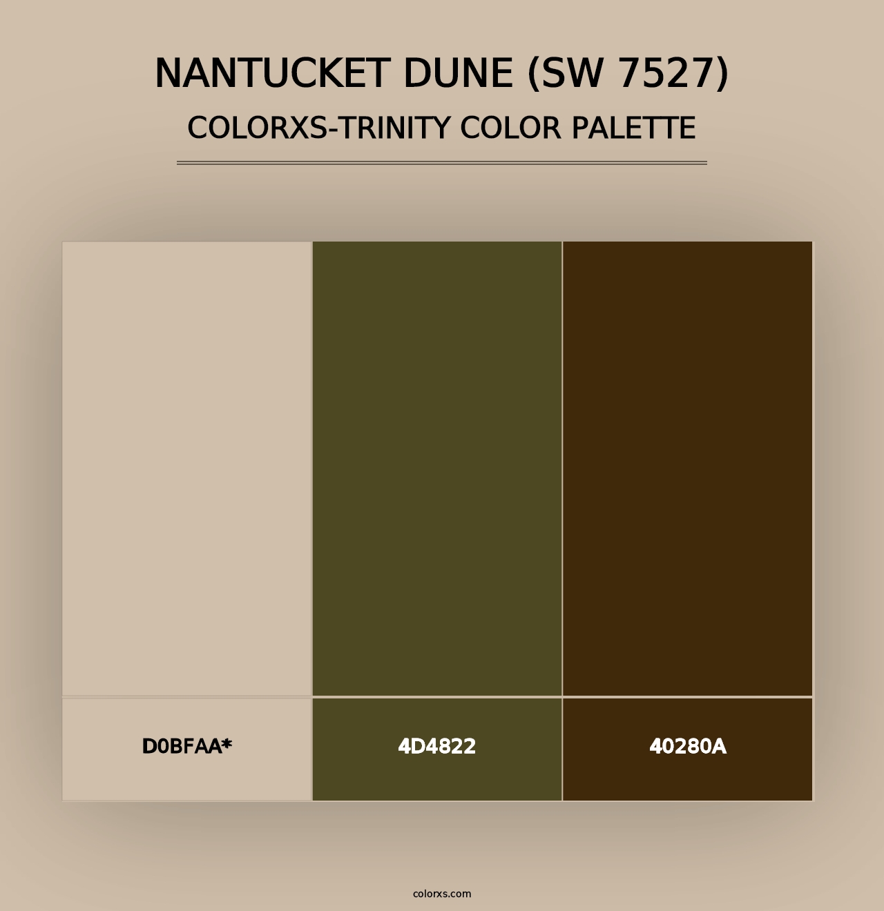 Nantucket Dune (SW 7527) - Colorxs Trinity Palette