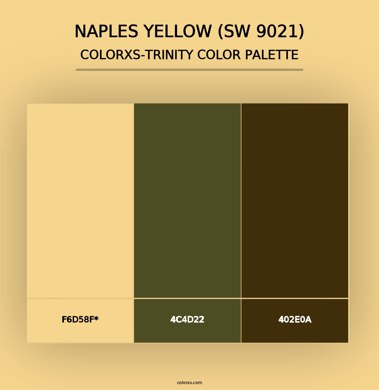 Naples Yellow (SW 9021) - Colorxs Trinity Palette