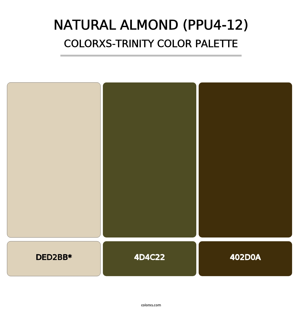 Natural Almond (PPU4-12) - Colorxs Trinity Palette